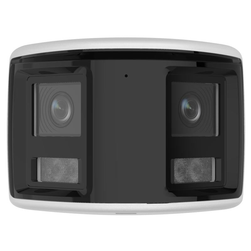 Hikvision DS-2CD1T67G2HP-LIUF kamerë sigurie IP 6MP ColorVu panoramike 180° me Smart Hybrid Light 30m, PoE, audio dykahëshe, alarm aktiv, IP67 dhe MicroSD deri 512GB. 