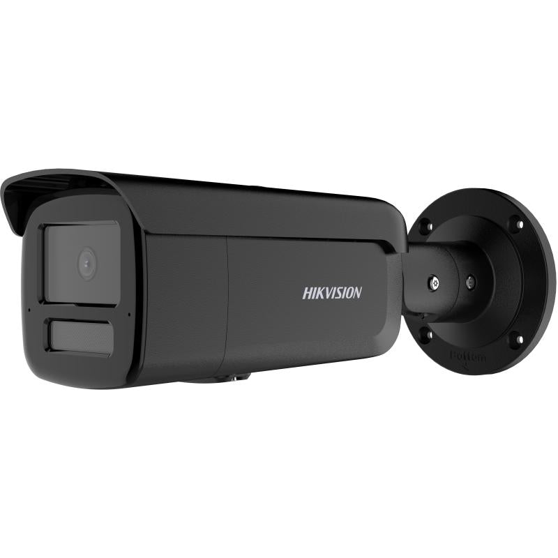 Hikvision DS-2CD2T83G2-4LI2U kamerë sigurie IP 8MP 4K AcuSense me Smart Hybrid Light deri 80m, PoE, mikrofon të dyfishtë, WDR 120dB, IP67, IK10 dhe MicroSD 512GB. 