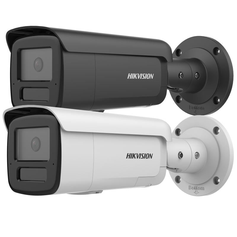 Hikvision DS-2CD2T86G2H-IS2U/SL kamerë sigurie IP 8MP 4K AcuSense me alarm aktiv, audio dykahëshe, 2 mikrofona, IR deri 60m, PoE, WDR 120dB, MicroSD 512GB dhe IP67. 