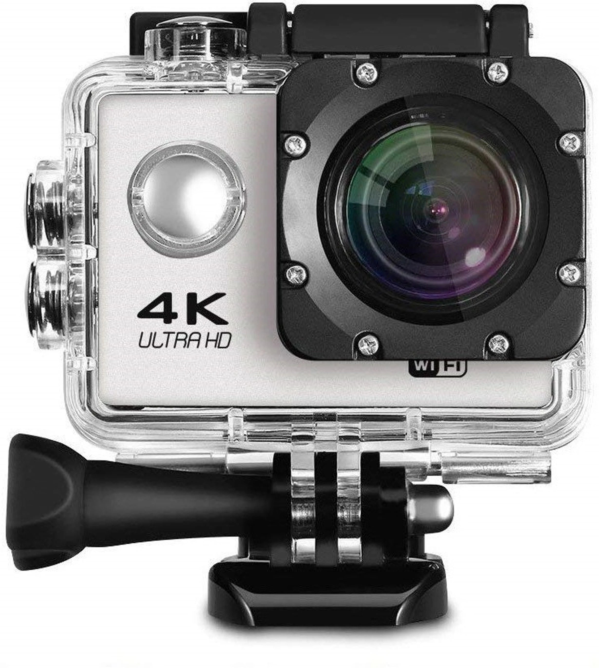 4K Sports Ultra HD Action Camera rezistente ndaj ujit deri në 30 metra me regjistrim 4K Ultra HD, Bluetooth, kënd të gjerë dhe kasë waterproof. Kamerë sportive për motoçiklizëm, çiklizëm, zhytje, ski, peshkim, udhëtime dhe sporte ekstreme. Action Camera 4K për video profesionale me cilësi të lartë, ideale për aventurat në Shqipëri.