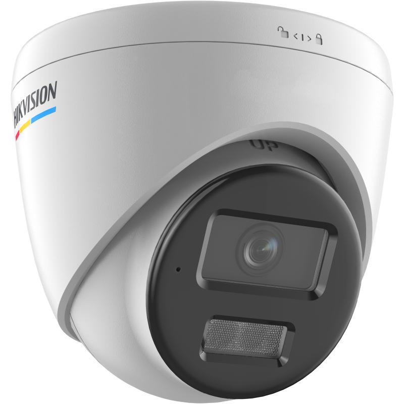 Hikvision DS-2CD1367G2H-LIU kamerë sigurie Turret IP 6MP ColorVu me Smart Hybrid Light 30m, PoE, mikrofon, zbulim personash dhe automjetesh, H.265+, WDR 120dB dhe IP67.