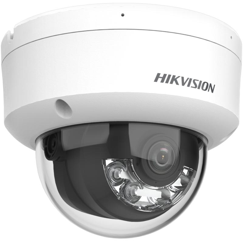 Hikvision DS-2CD1163G2-LIU kamerë sigurie Dome IP 6MP me Smart Hybrid Light 30m, PoE, mikrofon, zbulim personash dhe automjetesh, H.265+, IP67 dhe IK08.
