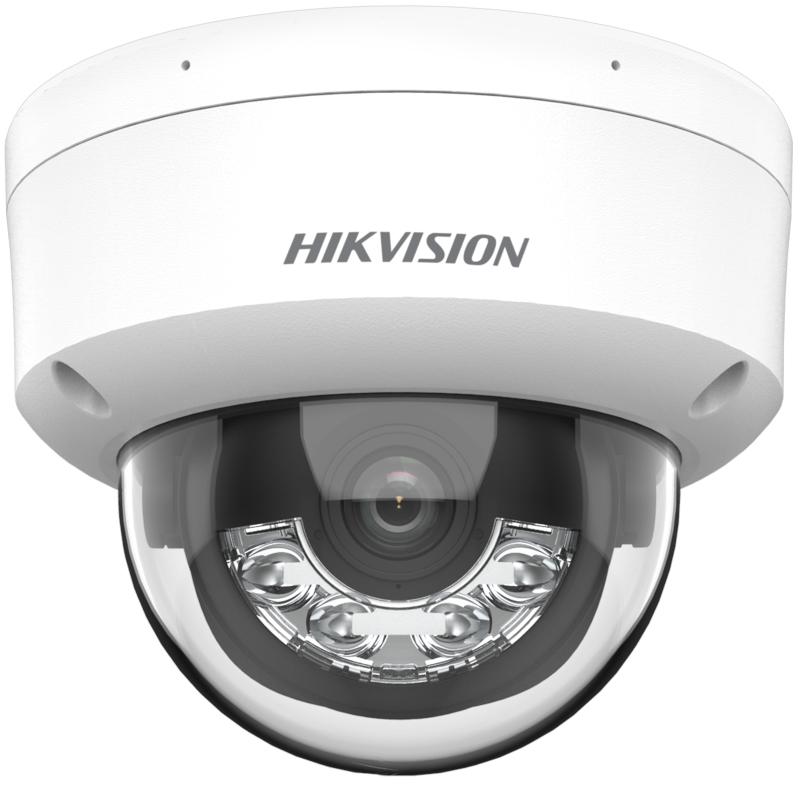 Hikvision DS-2CD1163G2-LIU kamerë sigurie Dome IP 6MP me Smart Hybrid Light 30m, PoE, mikrofon, zbulim personash dhe automjetesh, H.265+, IP67 dhe IK08.