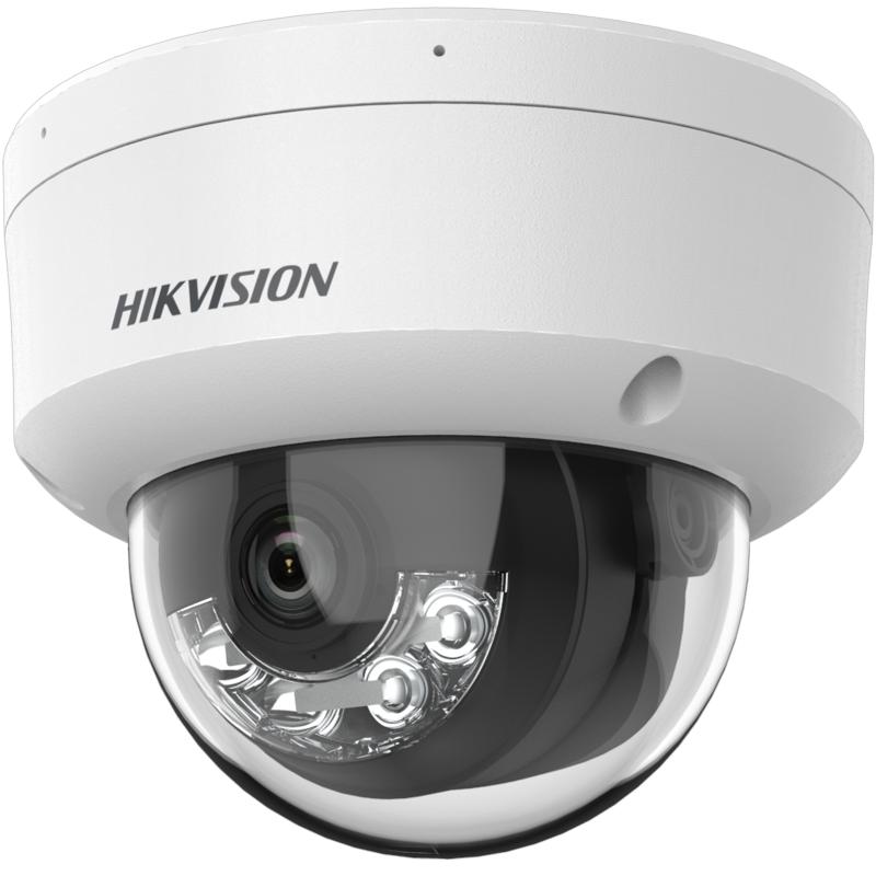 Hikvision DS-2CD1163G2-LIU kamerë sigurie Dome IP 6MP me Smart Hybrid Light 30m, PoE, mikrofon, zbulim personash dhe automjetesh, H.265+, IP67 dhe IK08.