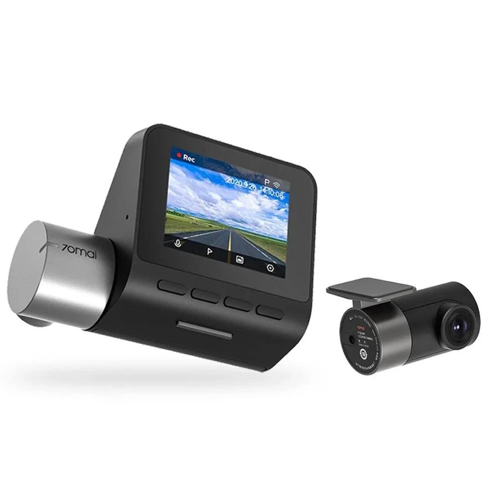 70mai A500S Pro Plus+ kamerë makine 2.7K me sensor Sony IMX335, GPS të integruar, ADAS, WiFi, WDR, Night Vision dhe kamerë të pasme RC06.     Kamera Makine 70mai A500S Pro P…