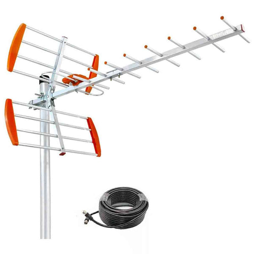 Antenë TV për jashtë E11 360° UHF VHF për marrjen e sinjalit televiziv në shtëpi