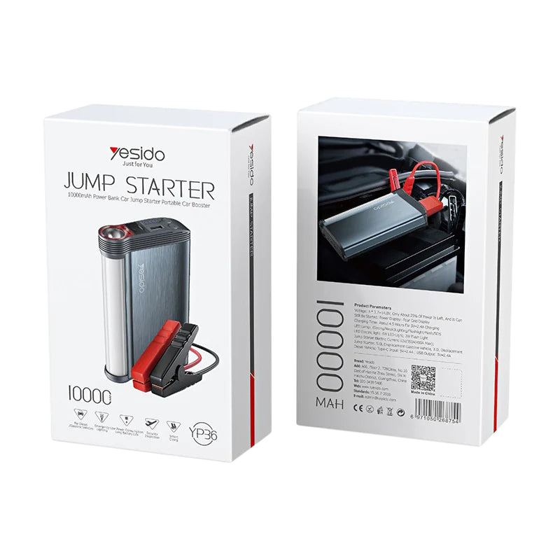 Bateri makine dhe karikues Yesido YP36 10000mAh për ndezjen e makinës në raste emergjence Jump Starter
