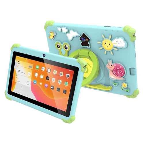 Bestrio S2 Kids Tablet 7 inç me ekran LCD, 4GB RAM, 128GB memorie, procesor Octa-Core, Wi-Fi, kasë mbrojtëse Child-Safe me mbajtëse dhe tablet edukativ për fëmijë. Ideal për mësim, lojëra edukative dhe përdorim të përditshëm në Shqipëri. 