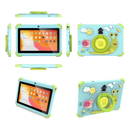 Bestrio S2 Kids Tablet 7 inç me ekran LCD, 4GB RAM, 128GB memorie, procesor Octa-Core, Wi-Fi, kasë mbrojtëse Child-Safe me mbajtëse dhe tablet edukativ për fëmijë. Ideal për mësim, lojëra edukative dhe përdorim të përditshëm në Shqipëri.