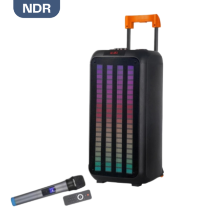 Boks me Bluetooth NDR-1098 40W me dy altoparlantë 8 inch për muzikë, karaoke dhe festa
