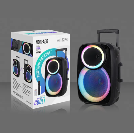Boks me Bluetooth NDR A55 Karaoke me mikrofon dhe ndriçim RGB për muzikë, festa dhe karaoke