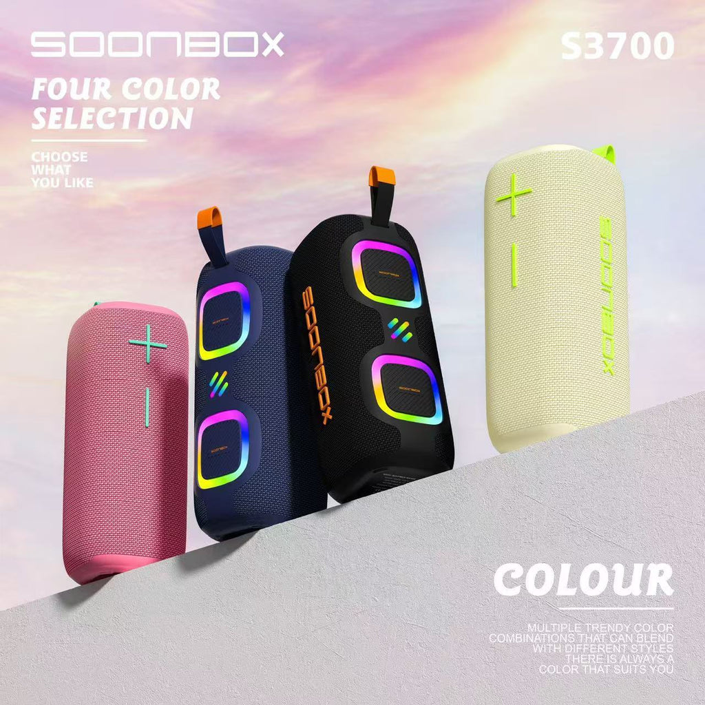 Boks me Bluetooth Soonbox S3700 40W IPX6 portativ për muzikë, festa, udhëtime dhe ambiente të jashtme