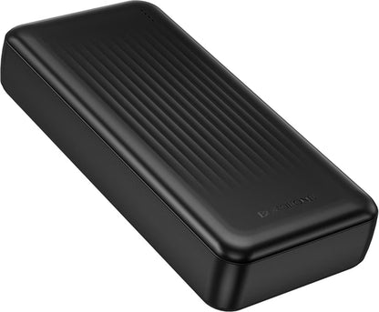 Borofone BJ80A Clever Power Bank 20000mAh me Quick Charge 3.0 22.5W, Power Delivery PD 20W, 2 porta USB-A, USB-C, Micro USB, bateri Li-Polymer 74Wh, tregues LED dhe material ABS + PC. Power bank ideal për iPhone, Samsung, Xiaomi, Huawei, tabletë dhe pajisje të tjera në Shqipëri.