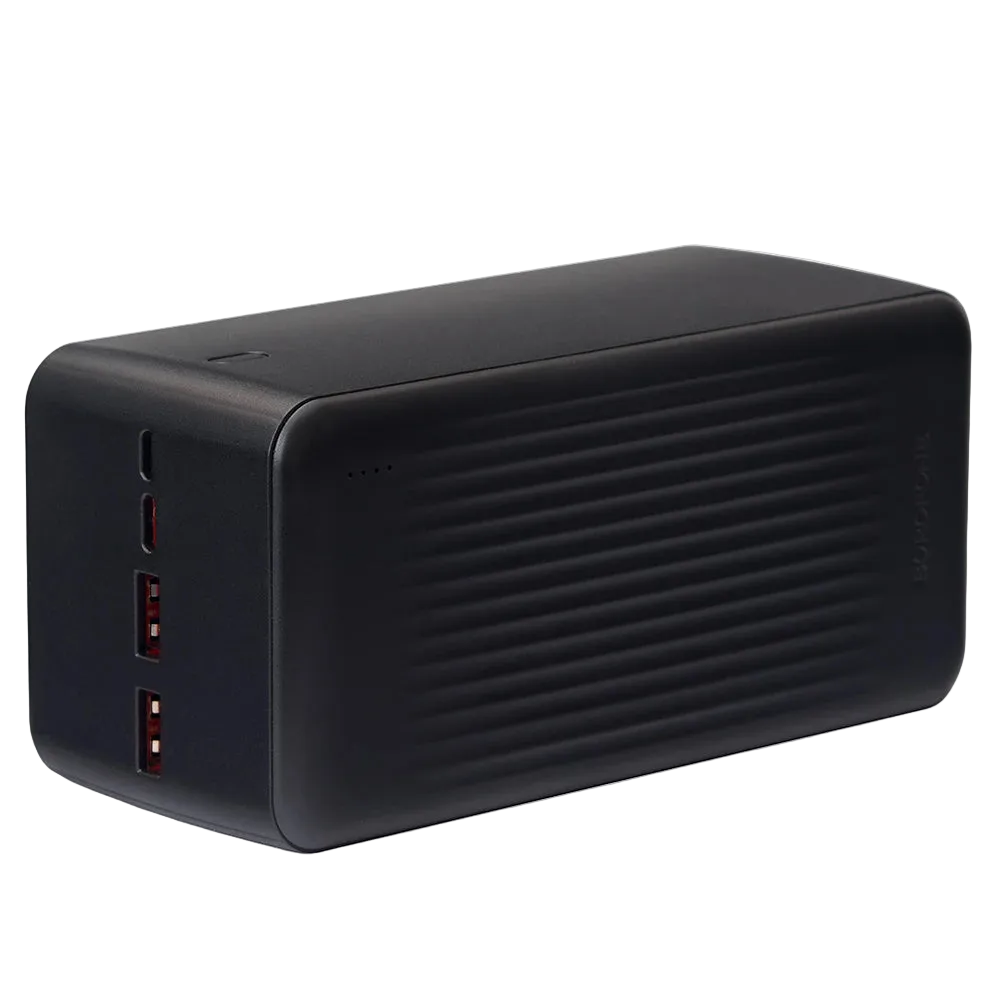 Borofone BJ80C Power Bank 50000mAh me karikim të shpejtë 22.5W, Power Delivery PD 20W, Quick Charge 3.0, 2 porta USB-A, USB-C, hyrje Micro-USB, tregues LED dhe kapacitet të madh për karikimin e deri në 3 pajisjeve njëkohësisht. Power bank ideal për iPhone, Samsung, Xiaomi, Huawei dhe pajisje të tjera në Shqipëri.
