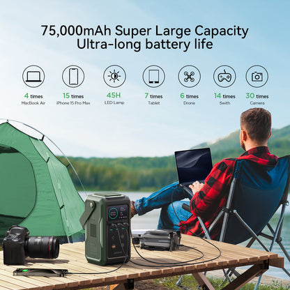 Borofone BJ85 Myriad Power Bank 100000mAh me karikim të shpejtë 22.5W, 2 porta USB-A, USB-C, bateri Li-Polymer, ekran LED, dritë kampingu LED, mbrojtje nga mbingarkesa dhe material ABS + PC. Power bank me kapacitet shumë të lartë për iPhone, Samsung, Xiaomi, Huawei, laptopë dhe pajisje të tjera në Shqipëri.