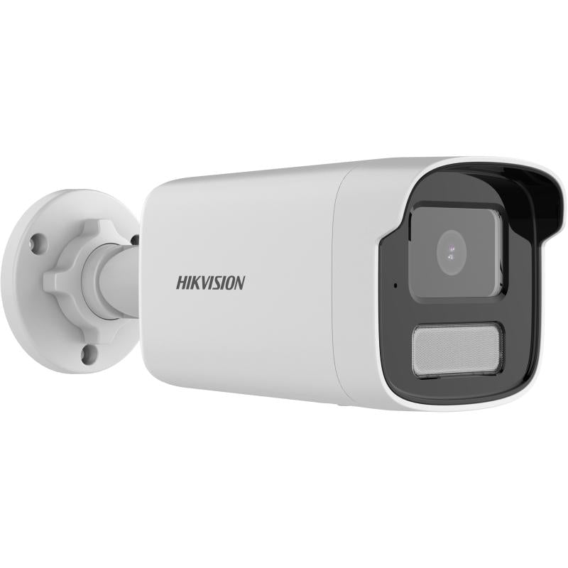 Hikvision DS-2CD1T83G2-LIUF kamerë sigurie IP 8MP 4K me Smart Hybrid Light deri 50m, PoE, mikrofon, zbulim personash dhe automjetesh, H.265+, WDR 120dB dhe IP67.