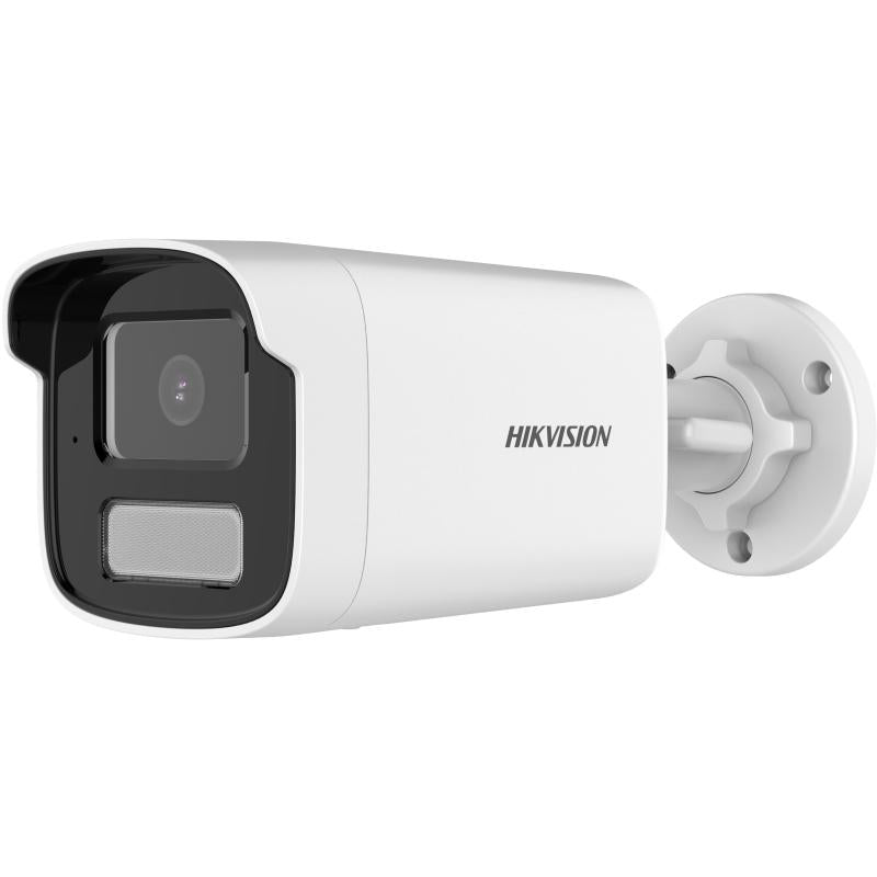 Hikvision DS-2CD1T83G2-LIUF kamerë sigurie IP 8MP 4K me Smart Hybrid Light deri 50m, PoE, mikrofon, zbulim personash dhe automjetesh, H.265+, WDR 120dB dhe IP67.