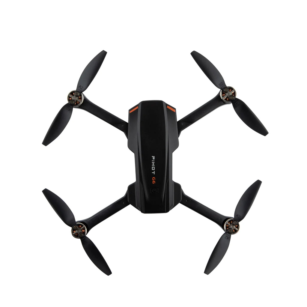 Dron PiHOT G6 me dy kamera, bateri 1800mAh, fluturim deri në 20 minuta, distancë kontrolli deri në 120m, pozicionim vizual, ndjekje inteligjente dhe transmetim video në kohë reale.