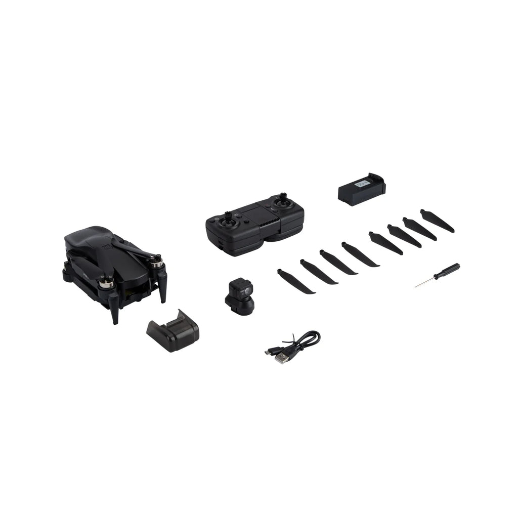 Dron PiHOT P80 Max me kamerë 4K, Gimbal 3-Axis, GPS, motorë Brushless, distancë deri në 2 km, bateri 2200mAh, fluturim 25–30 minuta, Auto Return, Follow Me dhe OAS opsional.