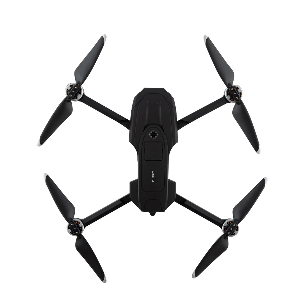 Dron PiHOT P90 Max me dy kamera 4K Ultra HD, Gimbal 3-Axis, GPS, distancë deri në 6 km, fluturim deri në 45 minuta, Auto Return, Follow Me dhe sistem OAS 360° opsional.