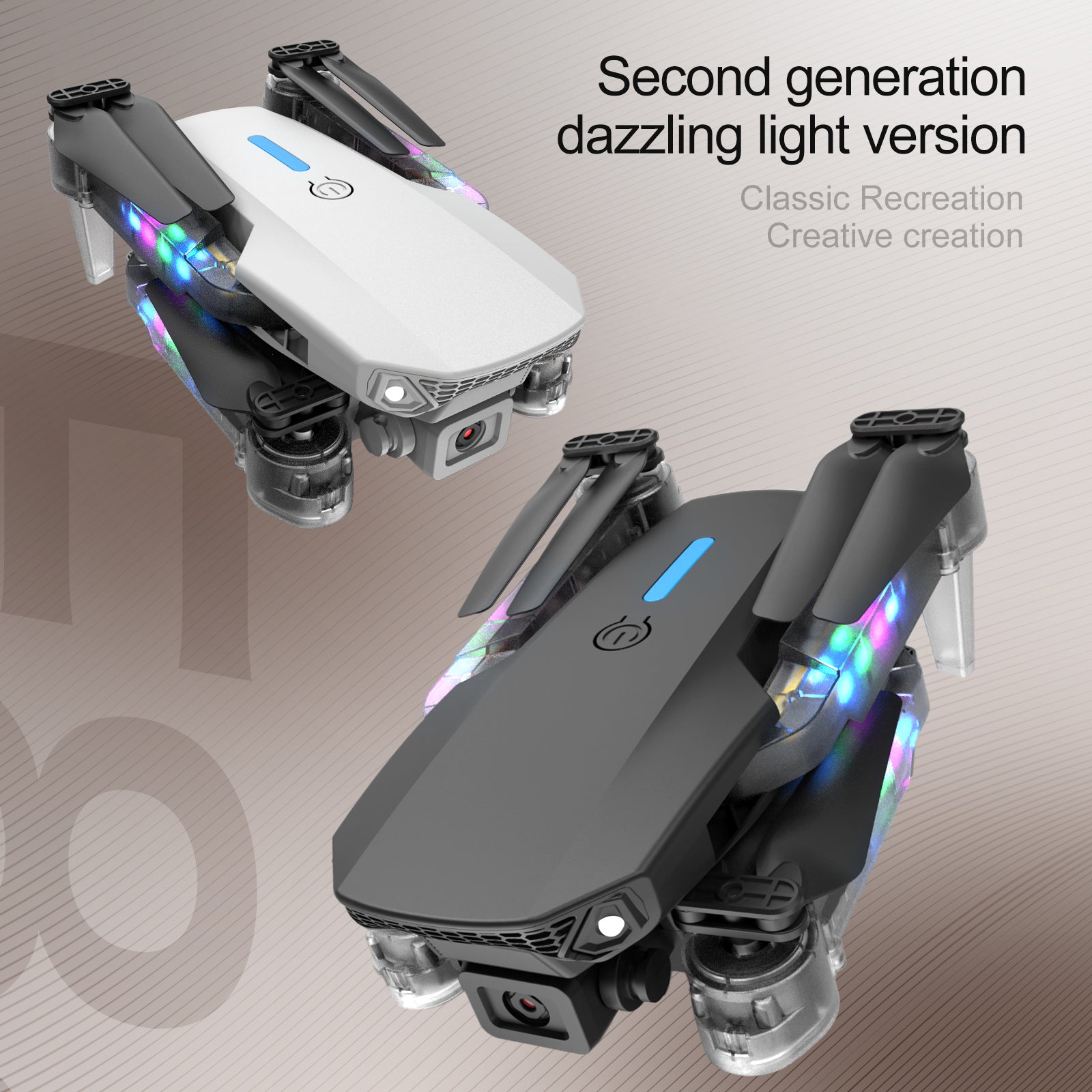E99D MAX drone i palosshëm me dy kamera, WiFi FPV, telekomandë me ekran, giroskop 6-aksësh, bateri 1800mAh, fluturim deri në 10 minuta dhe transmetim deri në 5 km sipas prodhuesit. Dron ideal për foto dhe video ajrore, fillestarë dhe përdorim rekreativ në Shqipëri.