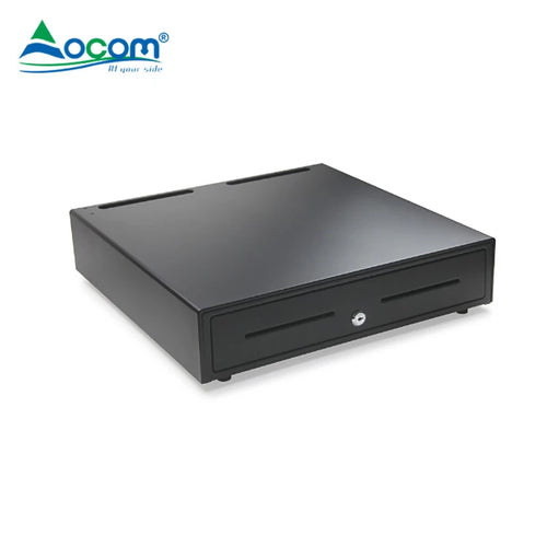 ECD-460S POS Cash Drawer metalik për kasa fiskale me 5 ndarje kartëmonedhash, ndarje të rregullueshme për monedha, kyç sigurie dhe hapje elektronike RJ11/RJ12 | SmartXStore