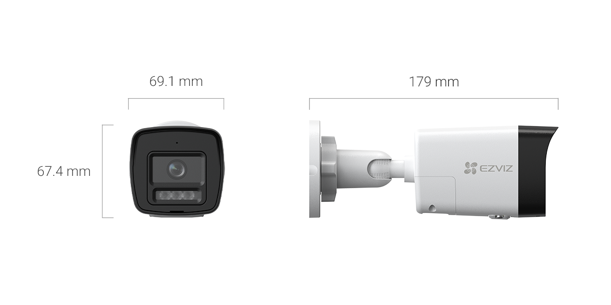 EZVIZ H3K kamerë sigurie Bullet IP 4K 8MP me PoE, lente 2.8mm, shikim natën IR 30m, True WDR 120dB, audio dy drejtime, MicroSD deri në 512GB dhe IP67.
