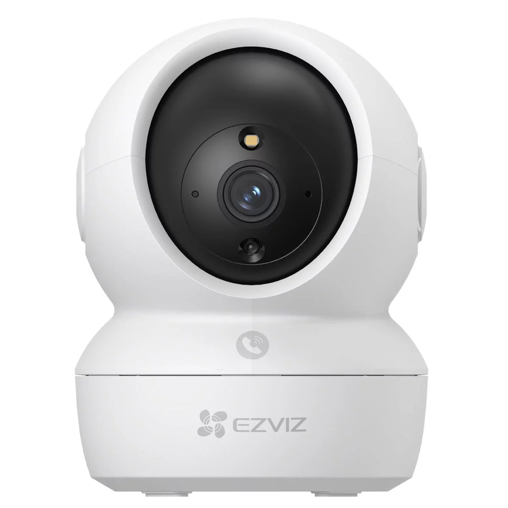 EZVIZ H6c kamerë sigurie e brendshme 2MP Full HD WiFi me rrotullim Pan & Tilt, lente 4mm, shikim natën IR 10m, lidhje RJ45 dhe MicroSD deri në 256GB.