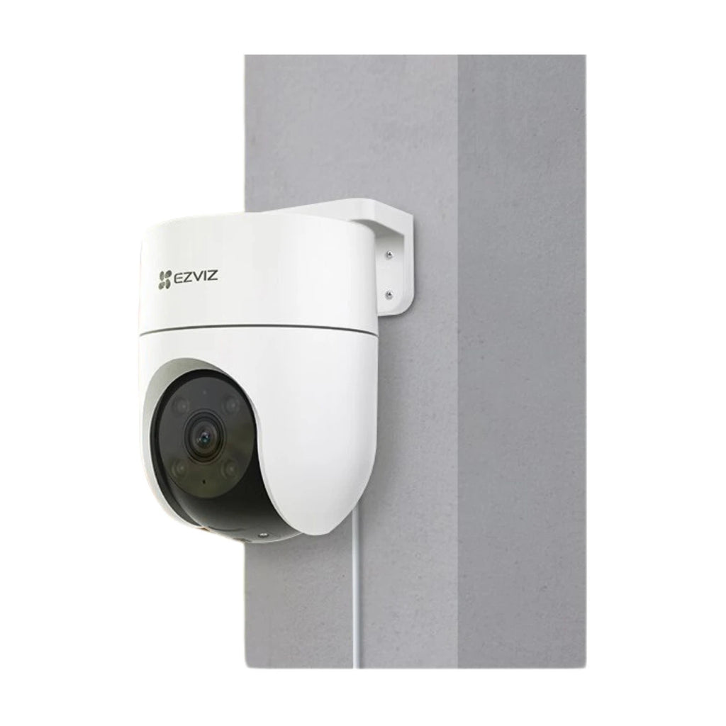 EZVIZ H8c kamerë sigurie e jashtme 2MP Full HD WiFi me rrotullim Pan & Tilt 350°, shikim natën IR 30m, zbulim AI të personave, audio dy drejtime dhe MicroSD deri në 512GB.