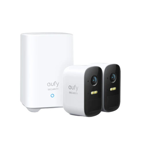 EufyCam S220 (2C Pro) kamerë sigurie wireless 2K për ambiente të jashtme me kënd pamjeje 135°, bateri deri në 6 muaj, AI Human Detection, Face Detection, Spotlight, IP67 rezistente ndaj ujit, memorie lokale 16GB eMMC dhe pa abonim mujor. Kamerë ideale për shtëpi, biznes dhe vila në Shqipëri.