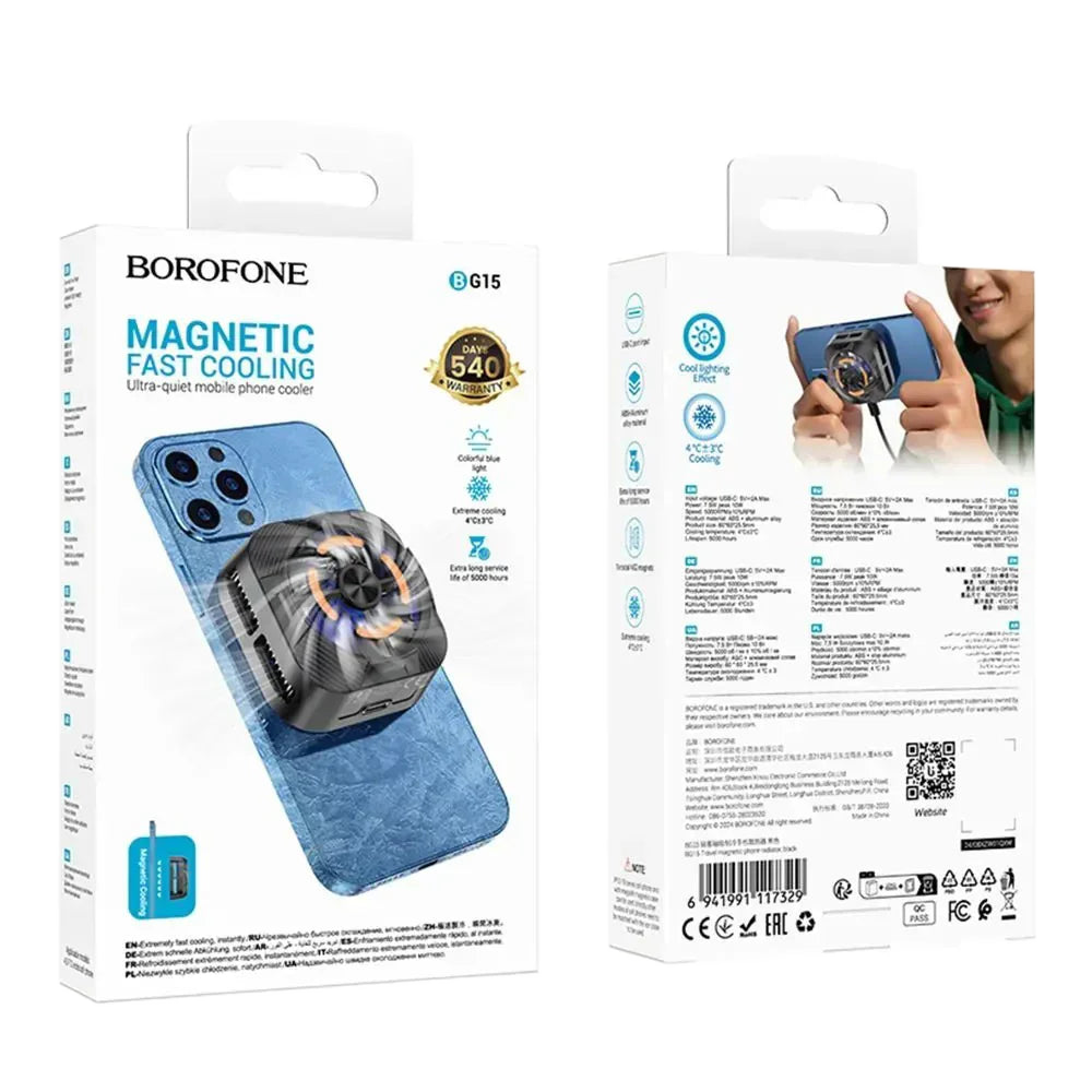 Freskuese telefoni Borofone BG15 Gaming për ftohjen e telefonit gjatë lojërave dhe përdorimit intensiv