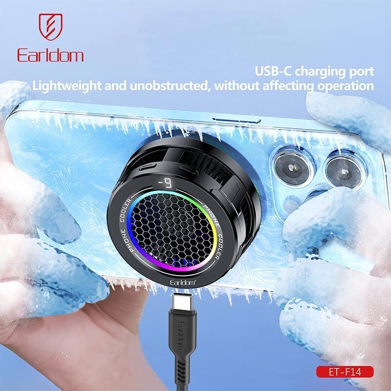 Freskuese telefoni Earldom ET-F14 MagSafe me montim magnetik për ftohjen e telefonit gjatë gaming