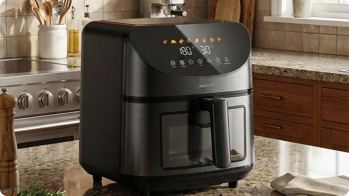 Fritezë me ajër Deerma KZ150W Air Fryer 8L 1700W për gatim me pak ose pa vaj
