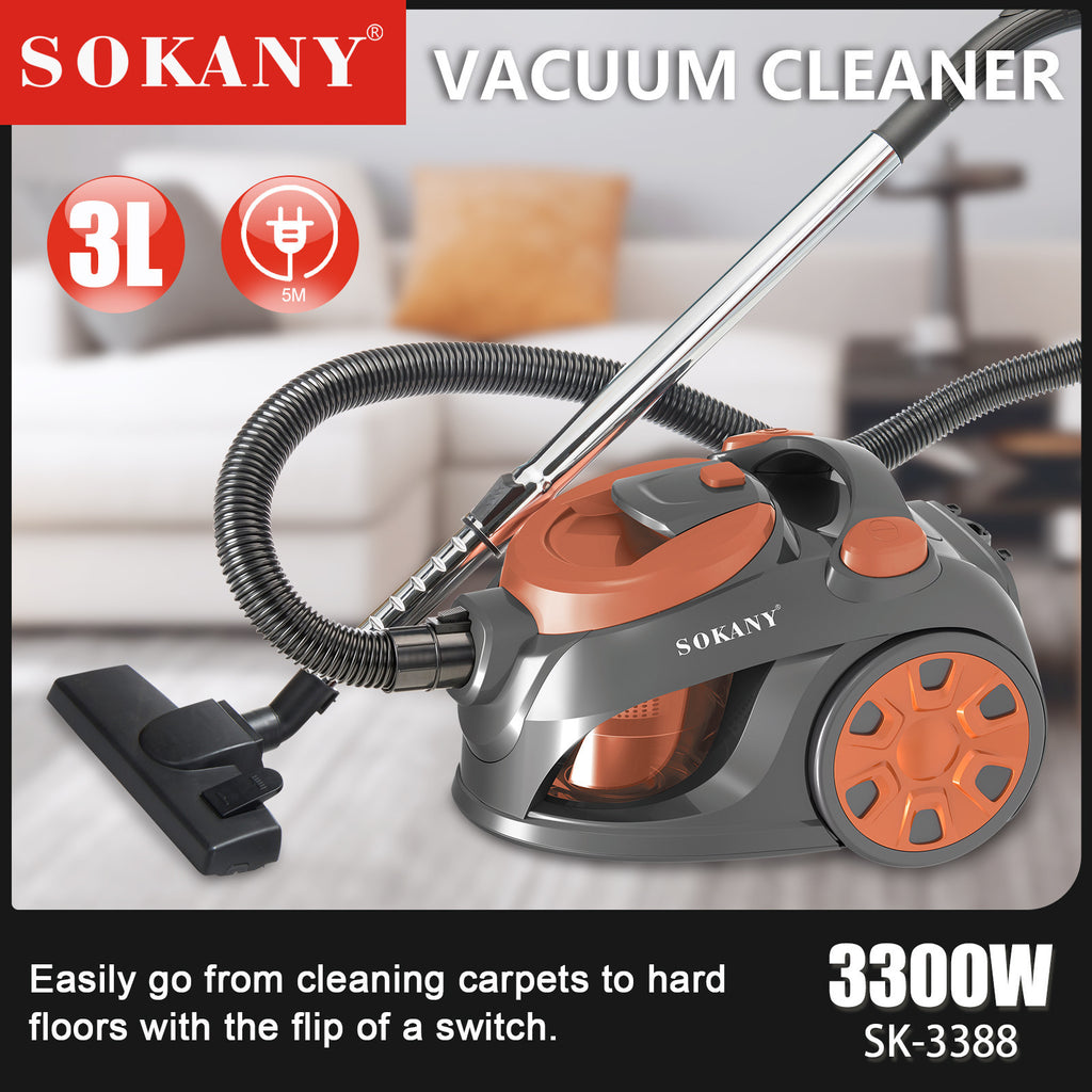 Fshesë me korrent Sokany SK-3388 3300W 3L Cyclonic për pastrimin e shtëpisë