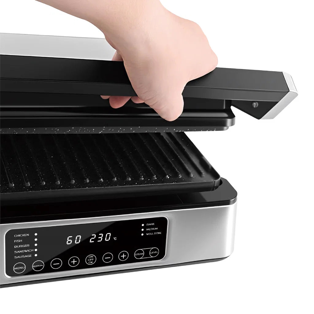 Grill elektrik Lexical LSM-2575 2000W për pjekjen e mishit, perimeve dhe sanduiçeve në shtëpi