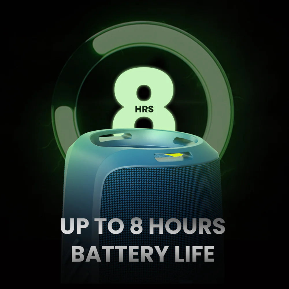 HiFuture Gravity altoparlant Bluetooth 45W me Bluetooth 5.3, mbrojtje IPX7 ndaj ujit, bateri 4000mAh, deri në 8 orë muzikë, karikim USB Type-C dhe lidhje deri në 10 metra. Altoparlant portativ ideal për plazh, udhëtime, kamping dhe festa në Shqipëri.