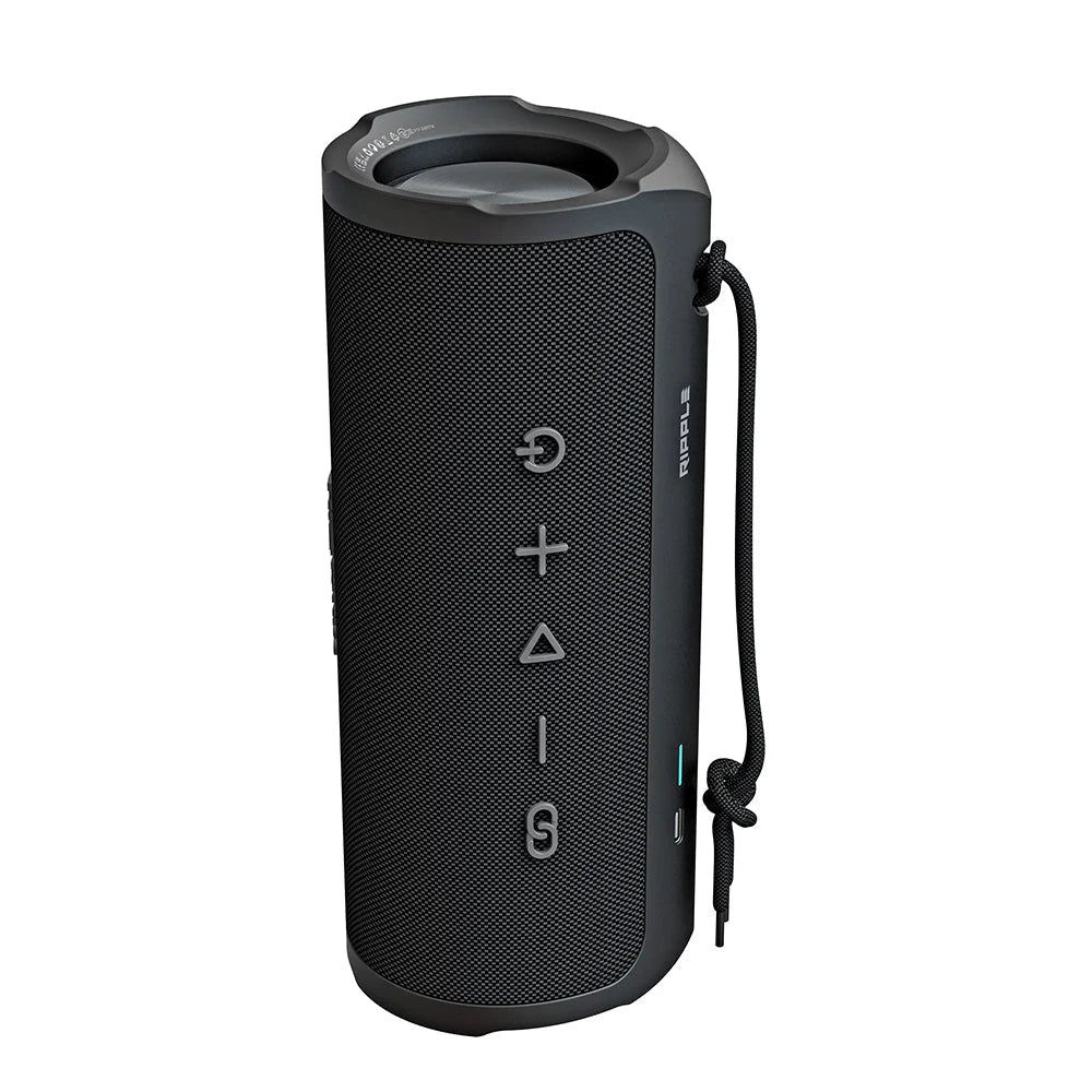 HiFuture Ripple altoparlant Bluetooth 30W me sistem audio 2-Way (20W Woofer + 10W Tweeter), rezistencë ndaj ujit IPX7, bateri deri në 12 orë, USB Type-C Fast Charge 10W, Pair to Play dhe Bass Enhanced EQ. Altoparlant portativ ideal për plazh, udhëtime, festa dhe përdorim të përditshëm.