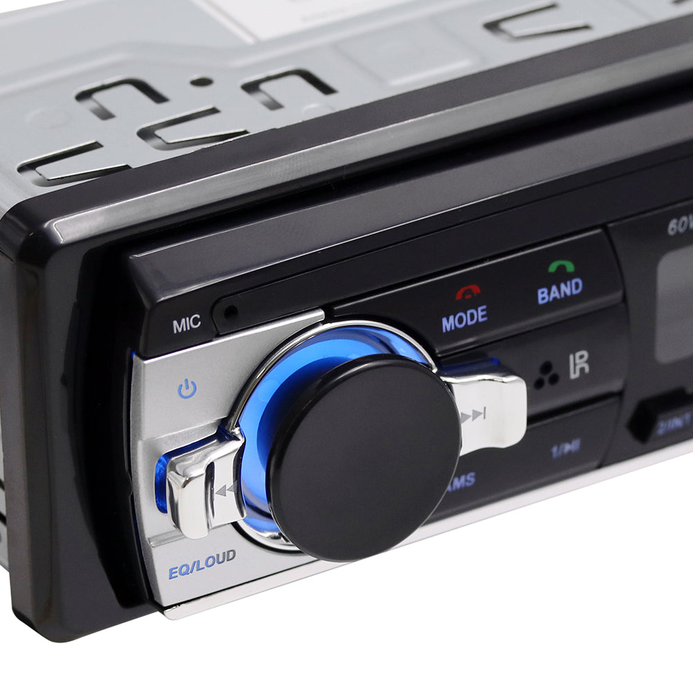 JSD-520 autoradio 1DIN me Bluetooth Hands-Free, MP3 Player, USB, kartë SD, Radio FM 87.5–108 MHz, lidhje ISO, telekomandë me 21 butona dhe ekran për makinë. Autoradio ideale për përmirësimin e sistemit audio të automjetit në Shqipëri.