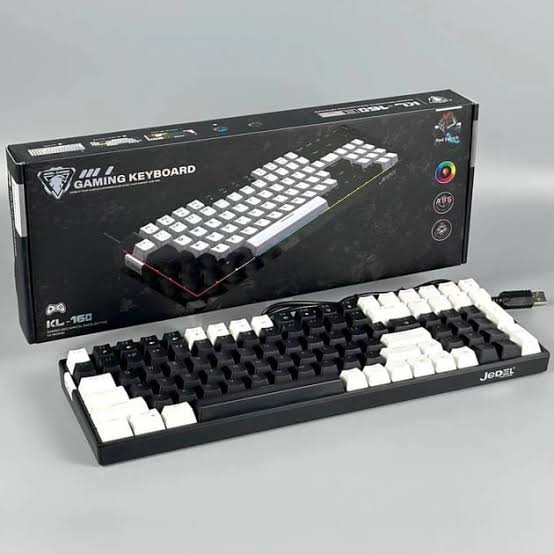 KL-160 Mechanical Keyboard RGB me taste mekanike, ndriçim LED dhe lidhje USB për gaming, punë dhe përdorim të përditshëm | SmartXStore Albania