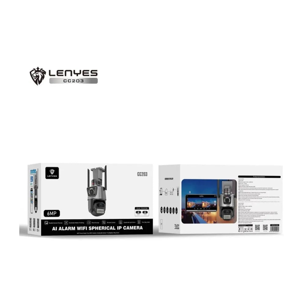 Kamer sigurie Lenyes CC203 2MP WiFi me dy lente për monitorimin e shtëpisë, dyqanit dhe biznesit