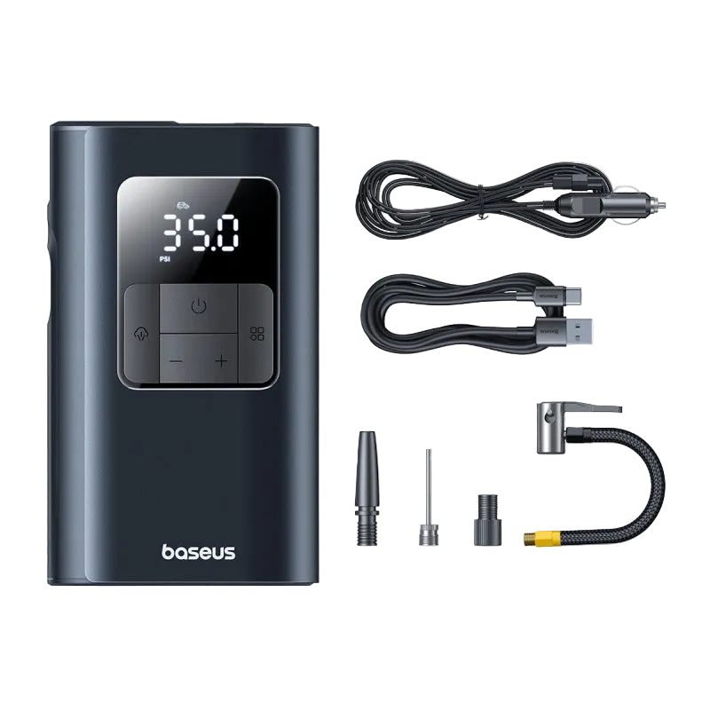 Kompresor për makina Baseus PrimeTrip VA1 75W me bateri, pompë elektrike portative për fryrjen e gomave