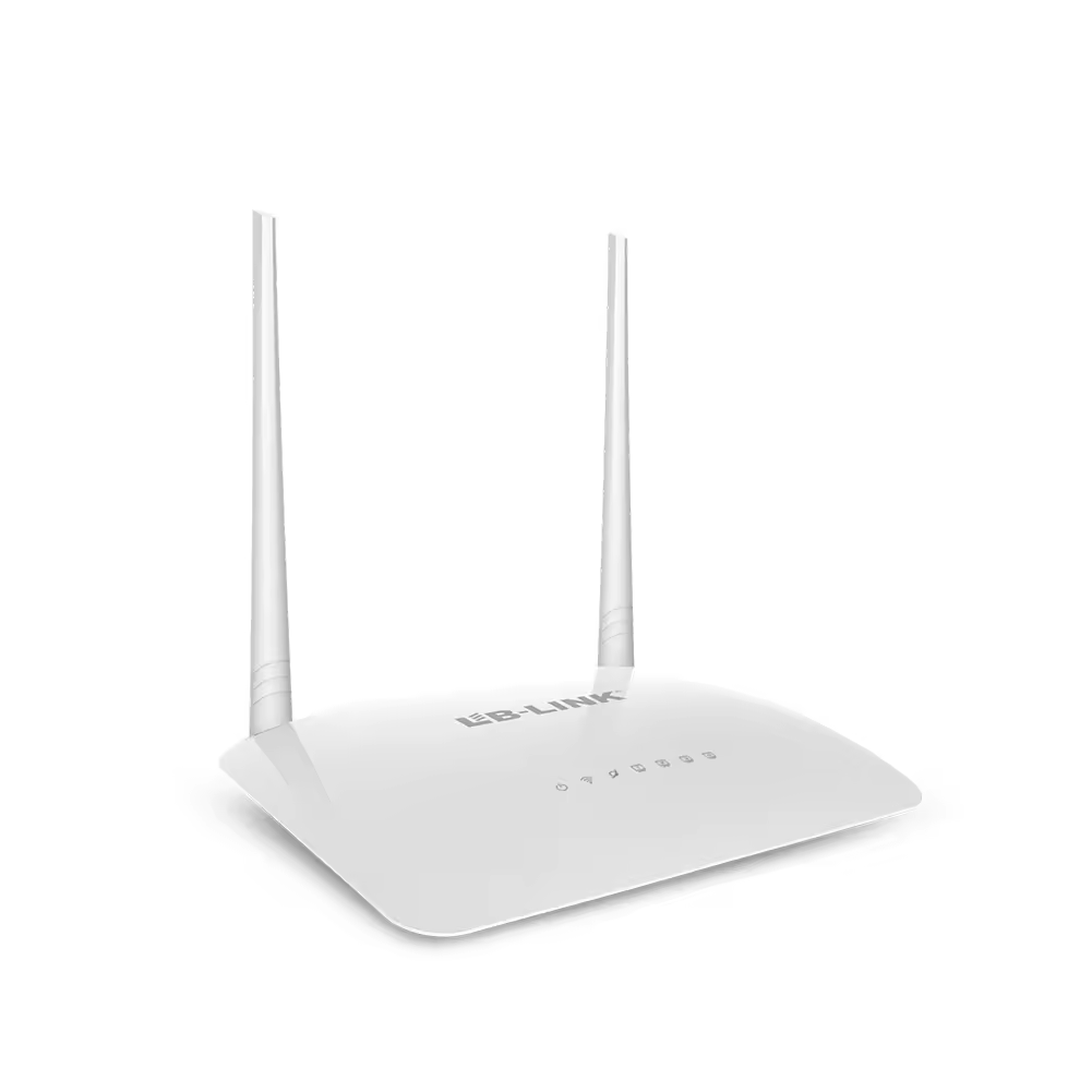 LB-LINK BL-WR2000 router wireless me Wi-Fi 2.4GHz, shpejtësi deri në 300Mbps, 2 antena të jashtme, modem të integruar, 1 portë WAN, 2 porta LAN 10/100Mbps, mbështetje VPN, siguri WPA2 dhe WPS. Router ideal për shtëpi, zyra dhe rrjete Wi-Fi në Shqipëri.