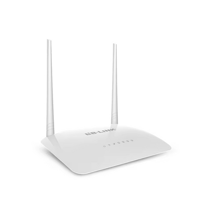 LB-LINK BL-WR2000 router wireless me Wi-Fi 2.4GHz, shpejtësi deri në 300Mbps, 2 antena të jashtme, modem të integruar, 1 portë WAN, 2 porta LAN 10/100Mbps, mbështetje VPN, siguri WPA2 dhe WPS. Router ideal për shtëpi, zyra dhe rrjete Wi-Fi në Shqipëri.