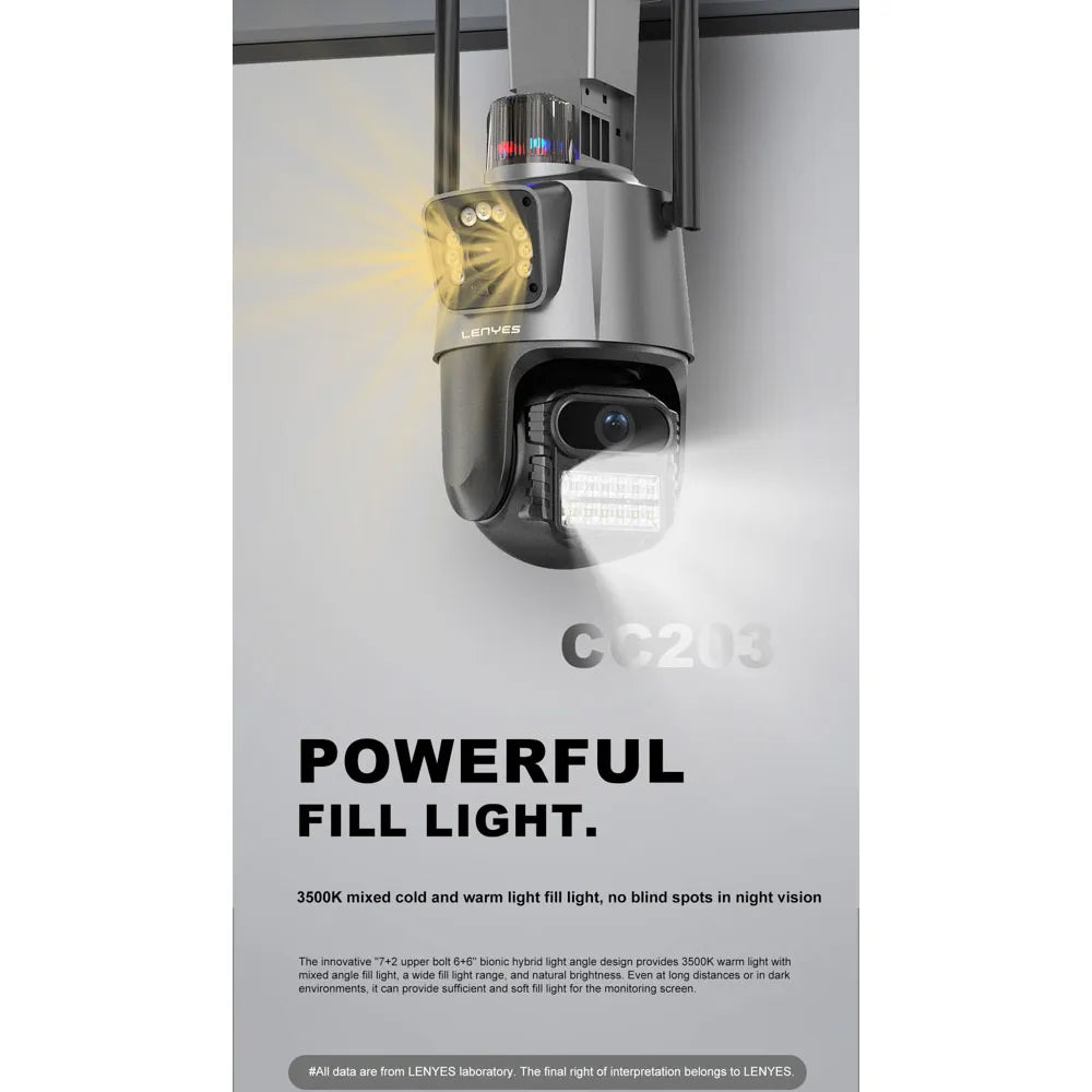 Lenyes CC203 kamerë sigurie CCTV me rezolucion 1280×1024, dizajn kompakt, instalim në mur ose tavan dhe monitorim të besueshëm 24/7. Ideale për shtëpi, zyra, dyqane dhe biznese në Shqipëri.