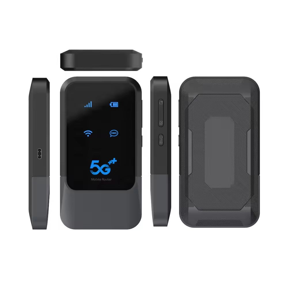 M52 Router Mobile 5G AX900 me WiFi 6, rrjet 2.4GHz dhe 5GHz, bateri 4000mAh, procesor Unisoc V150, Nano SIM, mbështetje eSIM, USB Type-C, deri në 32 pajisje të lidhura, Firewall, VPN dhe QoS. Router portativ MiFi ideal për internet të shpejtë në shtëpi, zyrë dhe udhëtime në Shqipëri.