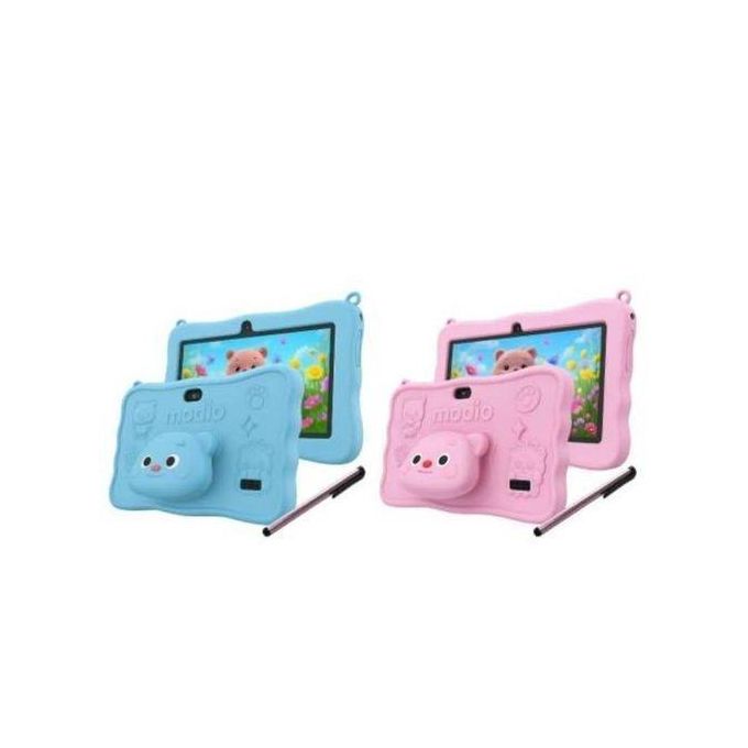 MODIO M72 Kids Tablet 7 inç me Android 13, ekran HD, 6GB RAM, 256GB memorie, WiFi 5G, dy kamera, bateri 3000mAh, kasë mbrojtëse për fëmijë, stilolaps me prekje dhe mbrojtëse ekrani. Tablet edukativ ideal për mësim, lojëra dhe argëtim në Shqipëri.
