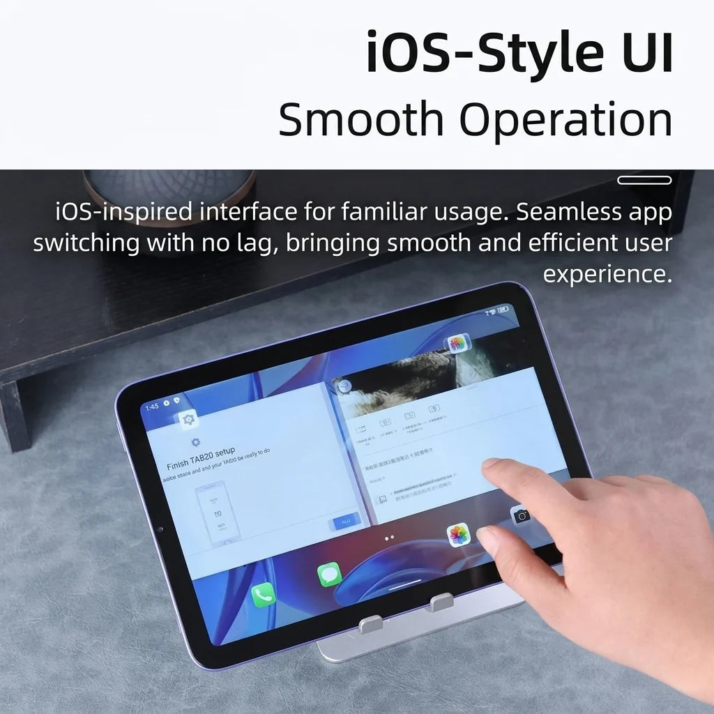 Oteeto Tab 20 tablet 10.1 inç me Android 15, ekran HD INCELL, procesor Octa-Core 2.0GHz, 8GB RAM, 512GB memorie, kamerë 13MP, kamerë selfie 8MP, bateri 8000mAh, Wi-Fi 5GHz, mbështetje SIM, tastierë Bluetooth dhe kasë mbrojtëse. Tablet ideal për punë, mësim, lojëra dhe argëtim në Shqipëri.