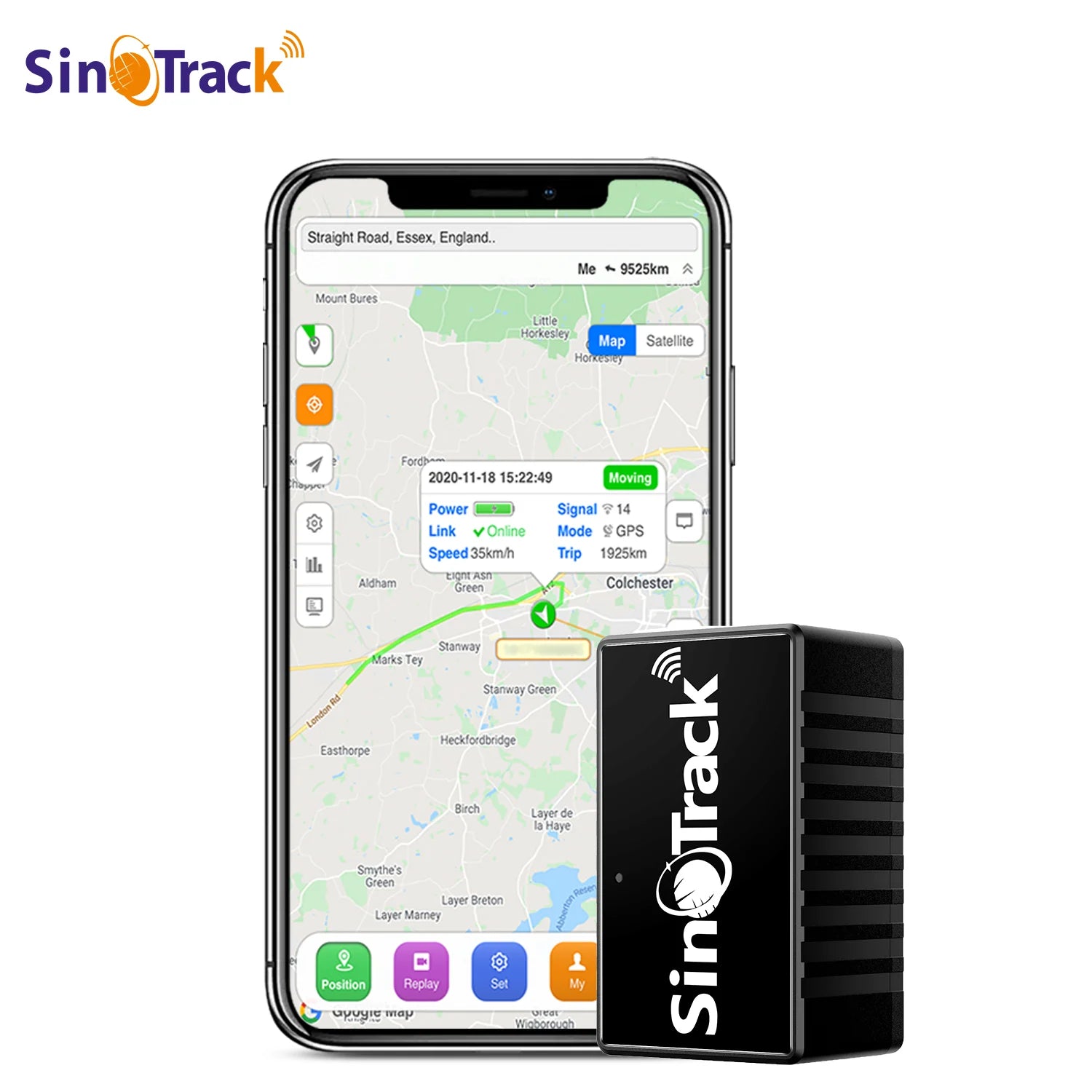 SinoTrack ST-903 Mini GPS Tracker me bateri 1050mAh, gjurmim GPS/GPRS/GSM/SMS në kohë reale, Geo-Fence, historik të rrugëve, alarm shpejtësie, aplikacion falas SinoTrack PRO dhe SIM GSM Quad-Band 2G. Pajisje ideale për gjurmimin e kafshëve shtëpiake, fëmijëve, personave dhe automjeteve në Shqipëri.