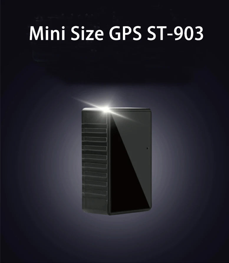 SinoTrack ST-903 Mini GPS Tracker me bateri 1050mAh, gjurmim GPS/GPRS/GSM/SMS në kohë reale, Geo-Fence, historik të rrugëve, alarm shpejtësie, aplikacion falas SinoTrack PRO dhe SIM GSM Quad-Band 2G. Pajisje ideale për gjurmimin e kafshëve shtëpiake, fëmijëve, personave dhe automjeteve në Shqipëri.