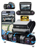Sonreir X19 Premium kamerë për makinë 4K me 4 lente, GPS të integruar, WiFi, Vision natën, Motion Detection, G-Sensor, Park Mode 24/7 dhe regjistrim Loop. Dash Cam profesionale për siguri maksimale gjatë vozitjes dhe parkimit në Shqipëri.